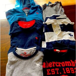 6 Abercrombie and Fitch boys shirts, size 13/14.